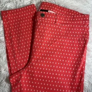 Women's Rafaella Calypso Coral Pants Size 14